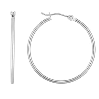 14K Gold 1.5x30mm Hoops