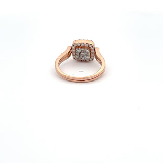 14K ROSE GOLD CHOCOLATE/WHITE DIAMOND REVERSIBLE RING