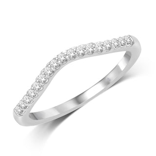 14K White Gold 1/6 Ct.Tw. Diamond Wedding Ring