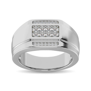 10K White Gold 3/8 Ct.Tw. Diamond Gents Ring