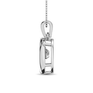 Sterling Silver 1/8 Ct.Tw.Moving Diamond Fashion Pendant