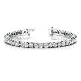 Diamond Tennis Bracelet Four Prong Setting 14K Gold