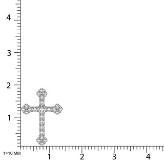 10K White Gold 1/3 Ct.Tw. Diamond Cross Pendant
