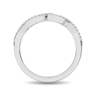 10K White Gold 1/10 Ct.Tw. Diamond Fashion Band