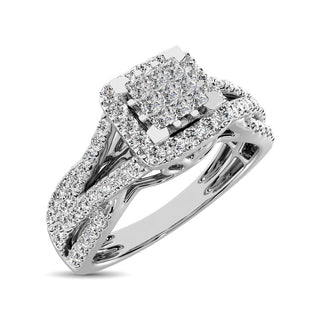 10K White Gold 2 Ct.Tw. Diamond Engagement Ring