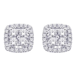 14K White Gold 1/5 Ct.Tw.Diamond Stud Earrings