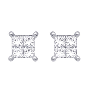 14K White Gold 1/3 Ct.Tw. Diamond Stud Earrings