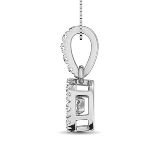 10K White Gold 9/10 Ct.Tw.Moving Diamond Fashion Pendant