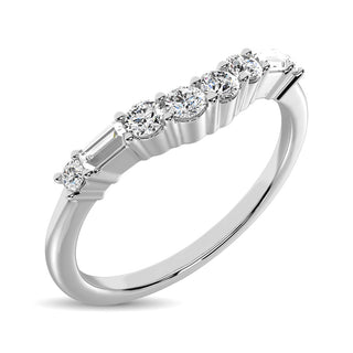 14K White Gold 1/4 Ct.Tw.Diamond Band