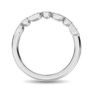14K White Gold 1/10 Ctw Diamond Stackable Band