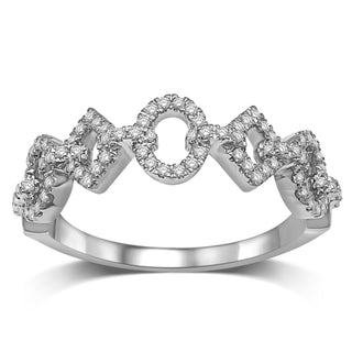 14K White Gold 1/4 Ct.Tw.Diamond Fashion Ring