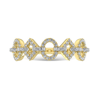 14K Yellow Gold 1/4 Ct.Tw.Diamond Fashion Ring