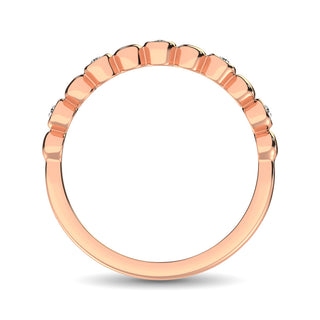 14K Rose Gold 1/20 Ct.Tw.Diamond Stackable Band