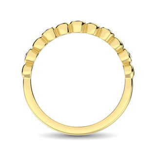 14K Yellow Gold 1/20 Ct.Tw.Diamond Stackable Band