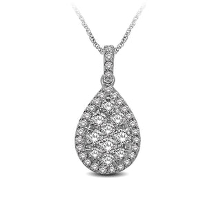 14K White Gold 5/8 Ctw Diamond Fashion Pendant