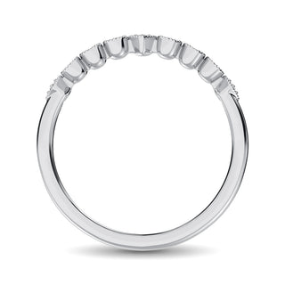14K White Gold 1/20 Ct.Tw. Diamond Stackable Band
