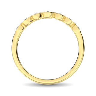 14K Yellow Gold 1/20 Ct.Tw. Diamond Stackable Band