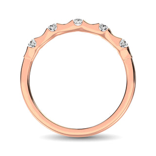 14K Rose Gold 1/8 Ct.Tw. Diamond Stackable Band