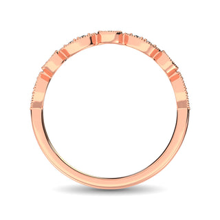 14K Rose Gold 1/8 Ct.Tw.Diamond Stackable Band