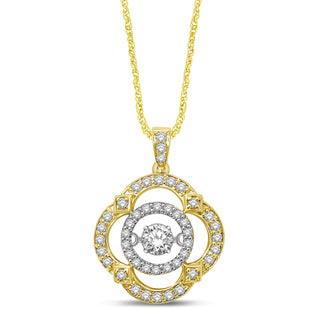 14K Yellow Gold 3/4 Ctw Diamond Fashion Pendant