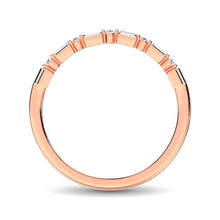14K Rose Gold 1/10 Ctw Diamond Stackable Ring