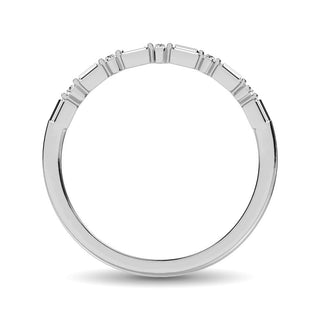 14K White Gold 1/10 Ctw Diamond Stackable Ring