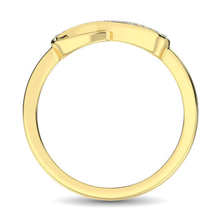 10K Yellow Gold 1/20 Ctw Diamond Infinity Ring