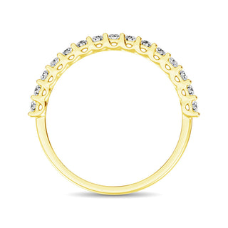 14K Yellow Gold Diamond 1/4 Ct.Tw. 9 Stone Anniversary Band