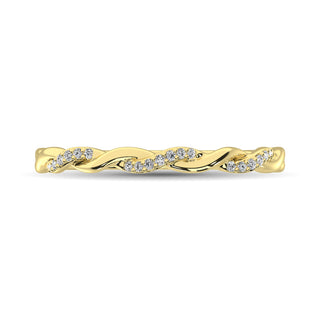 10K Yellow Gold 1/20 Ctw Diamond Anniversary Band