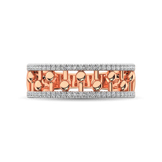 10K Rose Gold 1/4 Ct.Tw. Diamond Fashion Ring