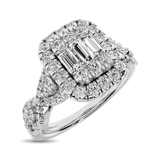 14K White Gold  1 Ct.Tw. Diamond Fashion Ring