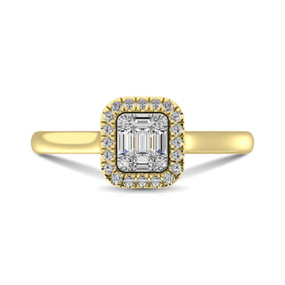 14K Yellow Gold  1/4 Ct.Tw. Diamond Fashion Ring