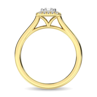 14K Yellow Gold  1/4 Ct.Tw. Diamond Fashion Ring