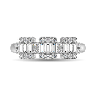 14K White Gold  1/2 Ct.Tw. Diamond Fashion Ring