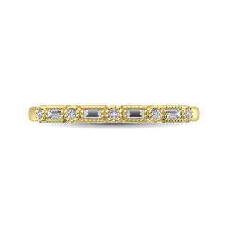 Diamond Wedding Band 1/10 ct tw in 10K Yellow Gold