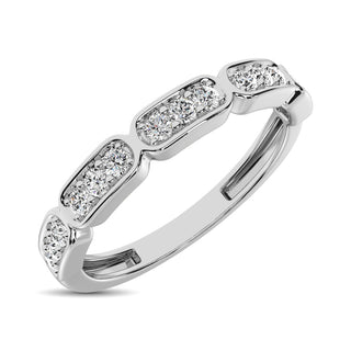 14K White Gold 1/5 Ct.Tw. Diamond Stackable Band