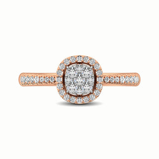 14K Rose Gold 1/3 Ct.Tw. Diamond Fashion Ring