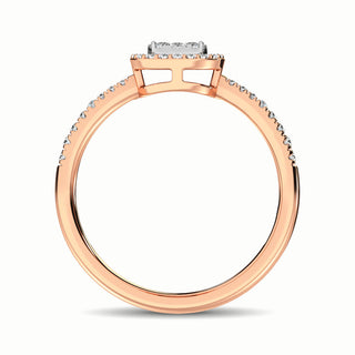 14K Rose Gold 1/3 Ct.Tw. Diamond Fashion Ring