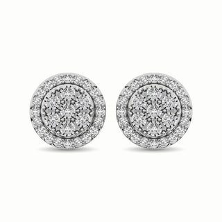 10K White Gold 1/2 Ct.Tw. Diamond Stud Earrings