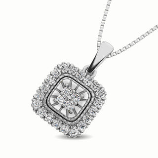 14K White Gold 1/6 Ct.Tw. Diamond Pendant