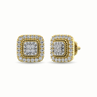 10K Yellow Gold 1/3 Ct.Tw. Diamond Stud Earrings