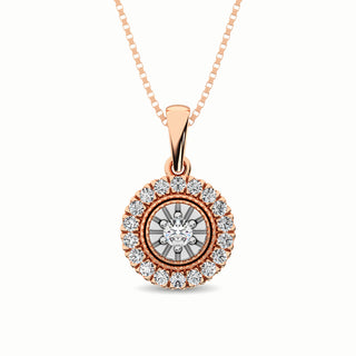 10K Rose Gold 1/6 Ct.Tw. Diamond Pendant