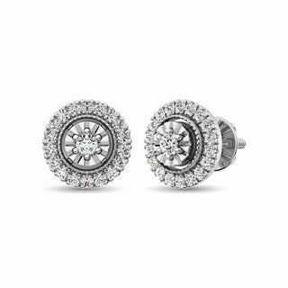 14K White Gold 1/3 Ct.Tw. Diamond Stud Earrings