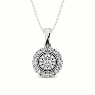 14K White Gold 1/6 Ct.Tw. Diamond Pendant