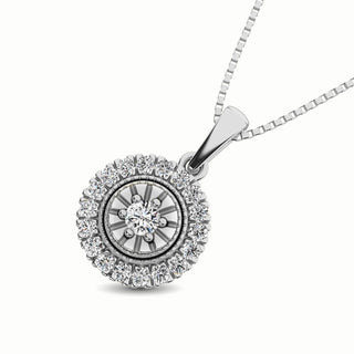 14K White Gold 1/6 Ct.Tw. Diamond Pendant