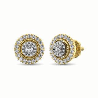 10K Yellow Gold 1/3 Ct.Tw. Diamond Stud Earrings
