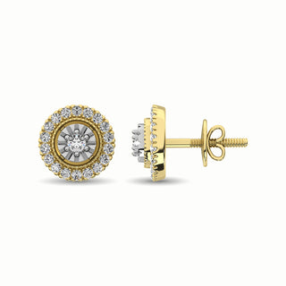 10K Yellow Gold 1/3 Ct.Tw. Diamond Stud Earrings