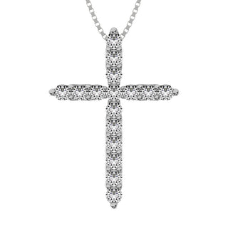4 Prong Diamond 1/2 Ct.Tw. Cross Pendant