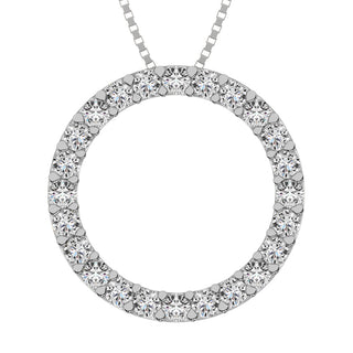 Circle Frame Diamond 1/2 Ct.Tw. Pendant