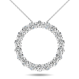 14K White Gold 2/5 Ct.Tw. Diamond Circle Pendant